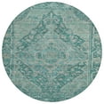 thumbnail image 2 of Addison Rugs Chantille Indoor/Outdoor Traditional Border Teal Machine Washable Round Rug, 8' x 8', 2 of 7