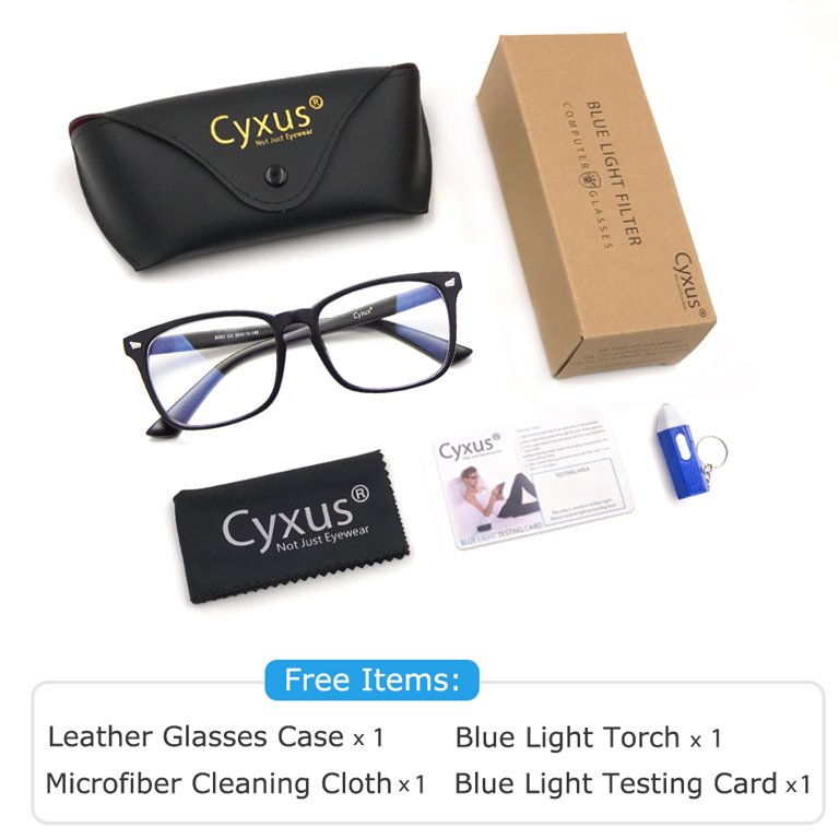 Cyxus Blue Light Filter Computer Glasses 8323 Bright Black