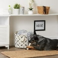 thumbnail image 4 of Bone Dry Pet Storage Collection Paw and Bone, Medium Round, 12x15x15", Black, 4 of 11