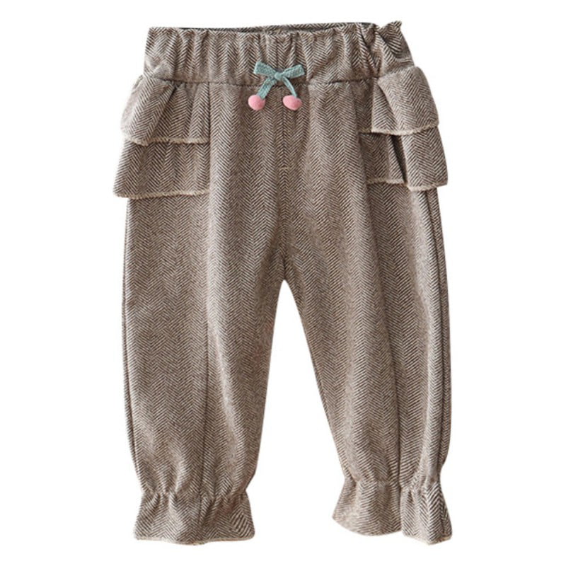 Infant Baby Girl Cotton Trouser Loose Casual Long Pants Elastic Waistband Bottom