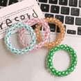 thumbnail image 4 of CSChome Hair Rings 2 Pcs Hair Rings Telephoneline Shape Decorative Elastic High Elasticity Dot Print Hair-Fixed Contrast Color Tie Hair Headwear, 4 of 7