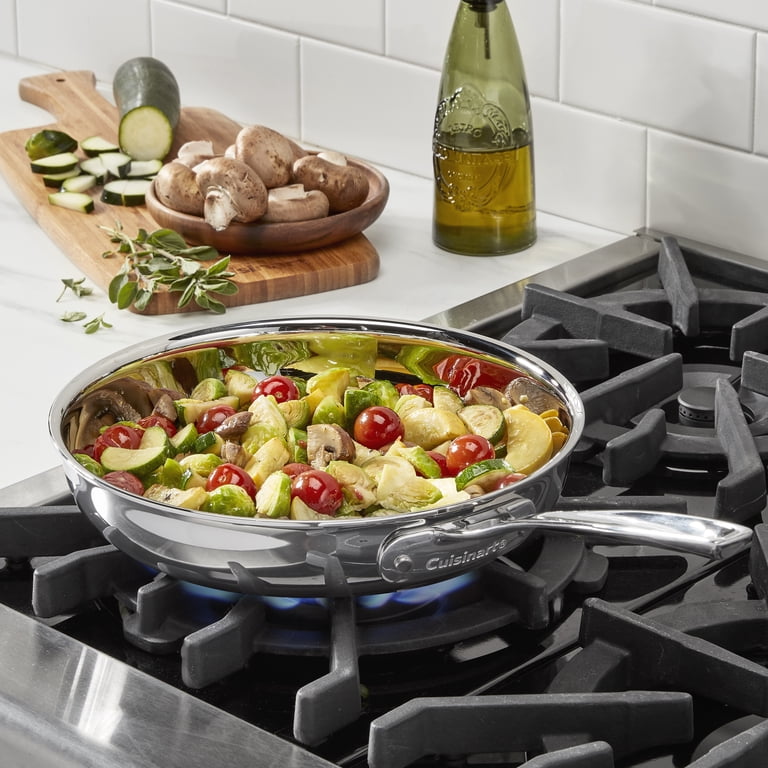 Cuisinart Classic 10” Tri-Ply Stainless Steel Skillet - Walmart.com