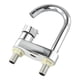 thumbnail image 4 of Bathroom Basin Faucet 304 Stainless Steel Sink Mixer Tap Hot Cold Water 2 Holes Deck Mounted Single Handle Faucet, 4 of 9