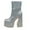 Silver, variant on Woman Boots Dress Ankle Pink Rhinestone Going Out Faux Leather High Heel Fashion Boots Shoes Women 36