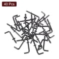 thumbnail image 3 of Ganchos en forma de L Uxcell, paquete de 40, ganchos de tornillo de ángulo recto de 5/8 pulgadas para colgar, bronce negro, 3 of 7