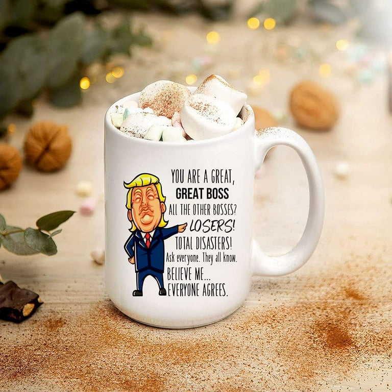 Boss Trump Mug, Boss Mug, Gift For Boss, Boss Donald Trump Mug, Great Boss  Mug, Boss Trump Gift, Boss Appreciation Gift, Boss Mug, Ceramic Novelty