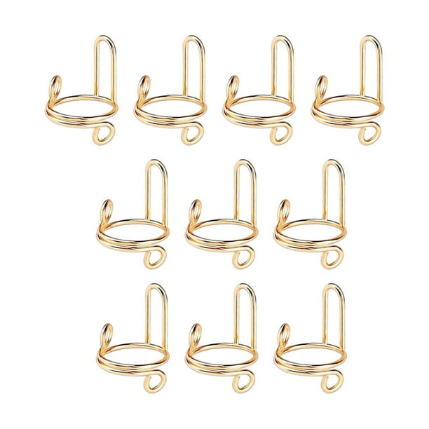 10 anillos para uñas, uso diario, tamaño ajustable, decoración de uñas reutilizable. oro