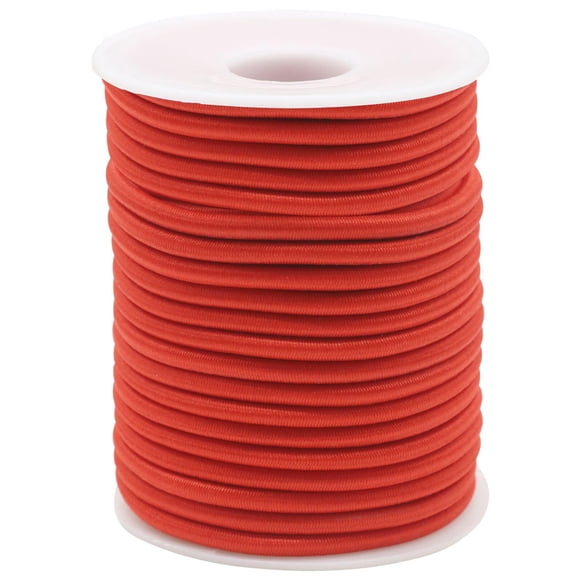 Cuerda Elástica ZHFMLY de 4 mm de Grosor y 15 m de Largo, Bungee Rojo para Costura