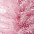 thumbnail image 2 of Christmas Trees HOMCOM 8' Tall Pre-Lit Slim Noble Fir Artificial Christmas Tree with 300 Warm White LED Lights and 618 Tips, for Christmas Decoration, Pink,Artificial Christmas Trees, 2 of 9