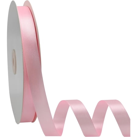5/8 inch Wide 100 Yards Double Face Pink Satin Ribbon Pink Fabric Ribbon for Gift Wrapping Very Suitable for Weddings Decoration Bouquet Balloons Arts Craft Sewing Hair Bow Invitation 5/8 inch Wide 100 Yards Double Face Pink Satin Ribbon Pink Fabric Ribbon for Gift Wrapping Very Suitable for Weddings Decoration Bouquet Balloons Arts Craft Sewing Hair Bow Invitation