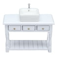 thumbnail image 1 of Dollhouse Vanity, Miniature Cool Toys Cool Washhouse Wawe Wail White Educational Para 1:12 House de Muñecas en Miniatura, 1 of 7