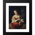 thumbnail image 2 of Godfried Schalcken 15x18 Black Modern Framed Museum Art Print Titled - Young Woman with Lemon (1685 - 1690), 2 of 5
