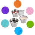 thumbnail image 2 of CSCHome 2 PCS Sauce Cups with Silicone Lid Waterproof and Dustproof Dipping Sauce Cups Individual Round Condiment Cups, 2 of 7