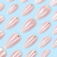 thumbnail image 4 of Purpurina IMRAIN, tamaño mediano, rosa almendra y blanco, 24 unidades, 4 of 7