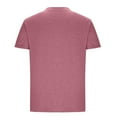 thumbnail image 4 of Coorders George Men's Cotton T-Shirts,Short Sleeves Crewneck Pocket Tee, Round-Neck Men's and Big Men's,Pink,XXL, 4 of 5