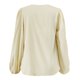 thumbnail image 4 of Blusa de gasa para mujer con cuello en V, volantes, pliegues y mangas acampanadas, blusa holgada informal para otoño, 4 of 4