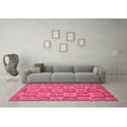 thumbnail image 3 of Ahgly Company Indoor Round Abstract Pink Modern Area Rugs, 6' Round, 3 of 4