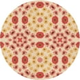 thumbnail image 1 of Ahgly Company Indoor Round Patterned Bright Orange Area Rugs, 4' Round, 1 of 6