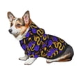 thumbnail image 7 of Fotbe Golden Snake And Purple Rose Print Small Dog Sweater Hoodies Pet Grey Hooded Soft Fleece Sweatshirts with Pocket Fall Winter Puppy Cat Sweaters Warm Clothes-Medium, 7 of 7