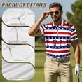 thumbnail image 5 of Garronmavis Patriotic Star Matching Couple Sport Shirts Couple Golf Matching Outfits Machine Washable Mens Hawaiian Shirt Quarter Zip Mens Shirts Casual for Golf Tennis Running Gym, 5 of 6