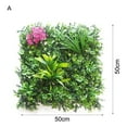 thumbnail image 2 of Gerich 50*50CM Artificial Plant Flower Wall Panels UV Realistic Indoor Outdoor Garden Home Decor, 2 of 8