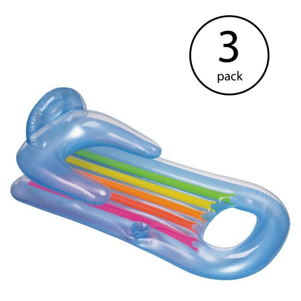 Intex King Kool Lounge Inflatable Swimming Pool Lounger with Headrest (3 Pack) - Walmart.com