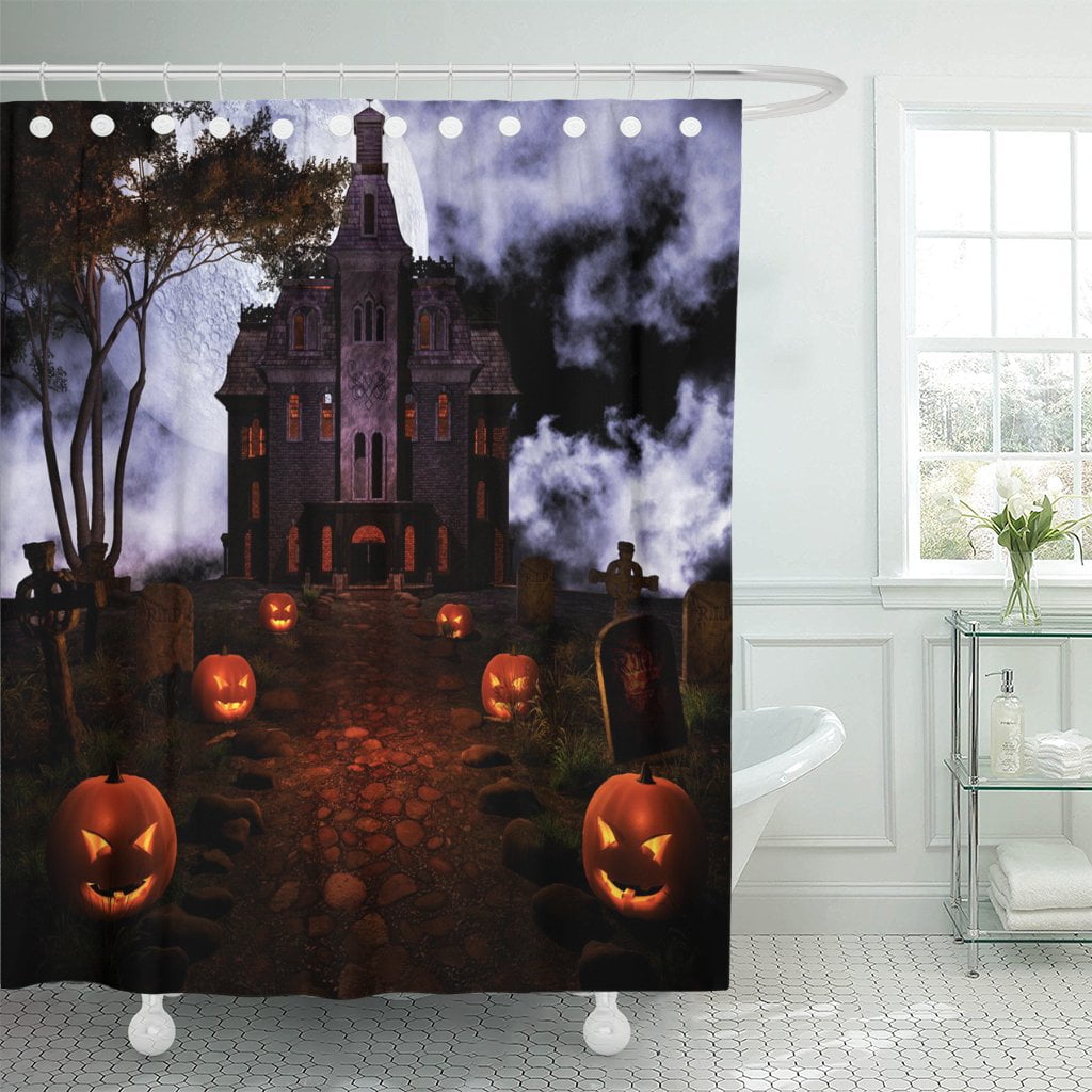 PKNMT Halloween Road to Haunted House Cemetery Dark Full Moon Shower ...