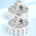 thumbnail image 1 of Greenadscape 10pcs DIY Christmas Ornament Tops Caps Plastic Silver for Crafting, 1 of 5