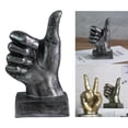 thumbnail image 4 of 2x Adorno de Escultura de Gesto de Mano Figurita Estatua Gabinete Adorno de Arte, 4 of 8