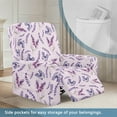 thumbnail image 3 of HELLHERO Recliner Chair Covers Lazyboy Lavender Butterfly Print Lift Chair Covers for Electric Recliner Washable Fitted Reclining Couch Slipcovers, Purple, 3 of 8