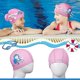 thumbnail image 2 of Gorros de natación KEWITY para niños 2 uds impermeable pelo largo y corto, 2 of 5