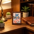 thumbnail image 6 of Roiihwy 6 Styles Reading Cats Mini Framed Wall Art Decor, Colorful Floral Print Small Wooden Picture Frame, 2.4x1.8x0.4in Multicolor, 6 of 6