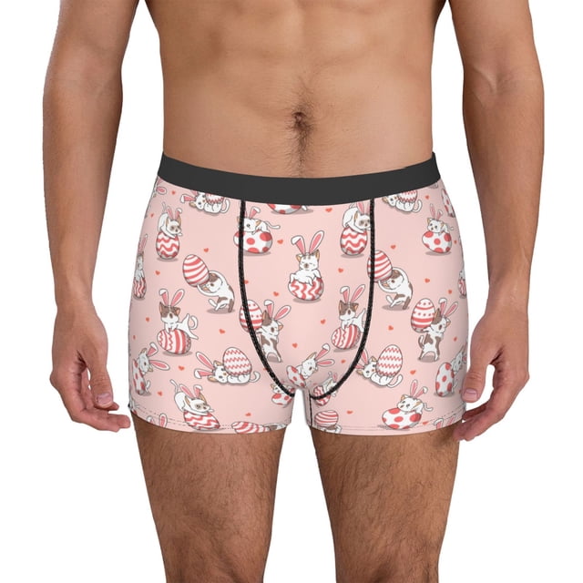 Fotbe Easter Rabbit Calzoncillos Tipo Boxer con Bolsa de Soporte Total para Hombre, X-Temp Fresco, Transpirable y de Secado Rápido-XX-Large
