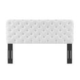 thumbnail image 3 of Modway Lizzy Tufted Twin Performance Velvet Headboard in White, 3 of 7