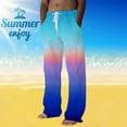 thumbnail image 2 of toraway Summer Stretch Casual Pants Men Zipper Pockets Mens Spring and Summer Seasons Fashion Casual Digital 3D Printing Gradient Color Casual Pants Pants L, 2 of 4