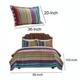 thumbnail image 4 of Saltoro Sherpi Tribal Motif Print Cotton King Quilt Set with 2 Pillow Sham, Multicolor, 4 of 4