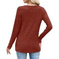 thumbnail image 6 of Womens Knitted Ribbed Fall Clothes, Long Sleeve Pullover for Women Fashion Loose Fit Solid Color Button Up V Neck Sweaters, 6 of 6