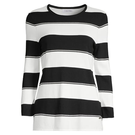 Calvin Klein Turtleneck Sweater - Dotted Stripe Sweater