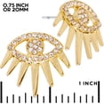 thumbnail image 3 of Humble Chic CZ Evil Eye Earrings - Gold Cubic Zirconia Rhinestone Studs, 3 of 7