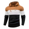 thumbnail image 3 of MHFRRA Sudadera Deportiva Informal de Manga Larga con Capucha y Bloques de Color para Hombre, Otoño E Invierno Amarillo, 3 of 3