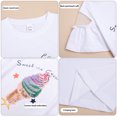 thumbnail image 4 of Cethrio Kids T-Shirts Girls and Boys Summer White Shirts Size 5Y, 4 of 4