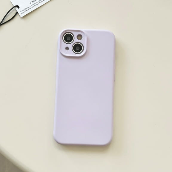 Compatible for iPhone 14 Case, Slim Liquid Silicone Flexible Soft Gel Rubber Shockproof Phone Case, Protective Cover with Anti-Scratch Microfiber Lining for iPhone 14, Purple