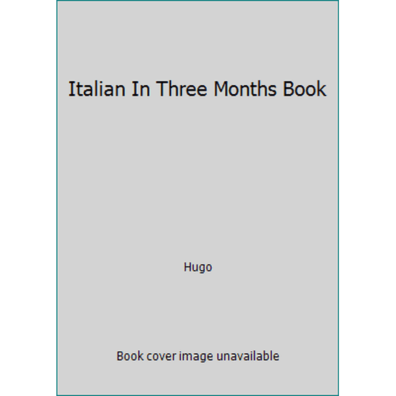 Pre-Owned Italian In Three Months Book (Paperback) 0852850530 9780852850534