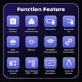 thumbnail image 3 of 5 Inch CarPlay for Android Auto Bluetooth Waterproof Wireless to Wired Motorcycle GPS Navigation Monitor 1028x600P,1 x Navigation Monitor 1 x Power cord,Black, 3 of 5
