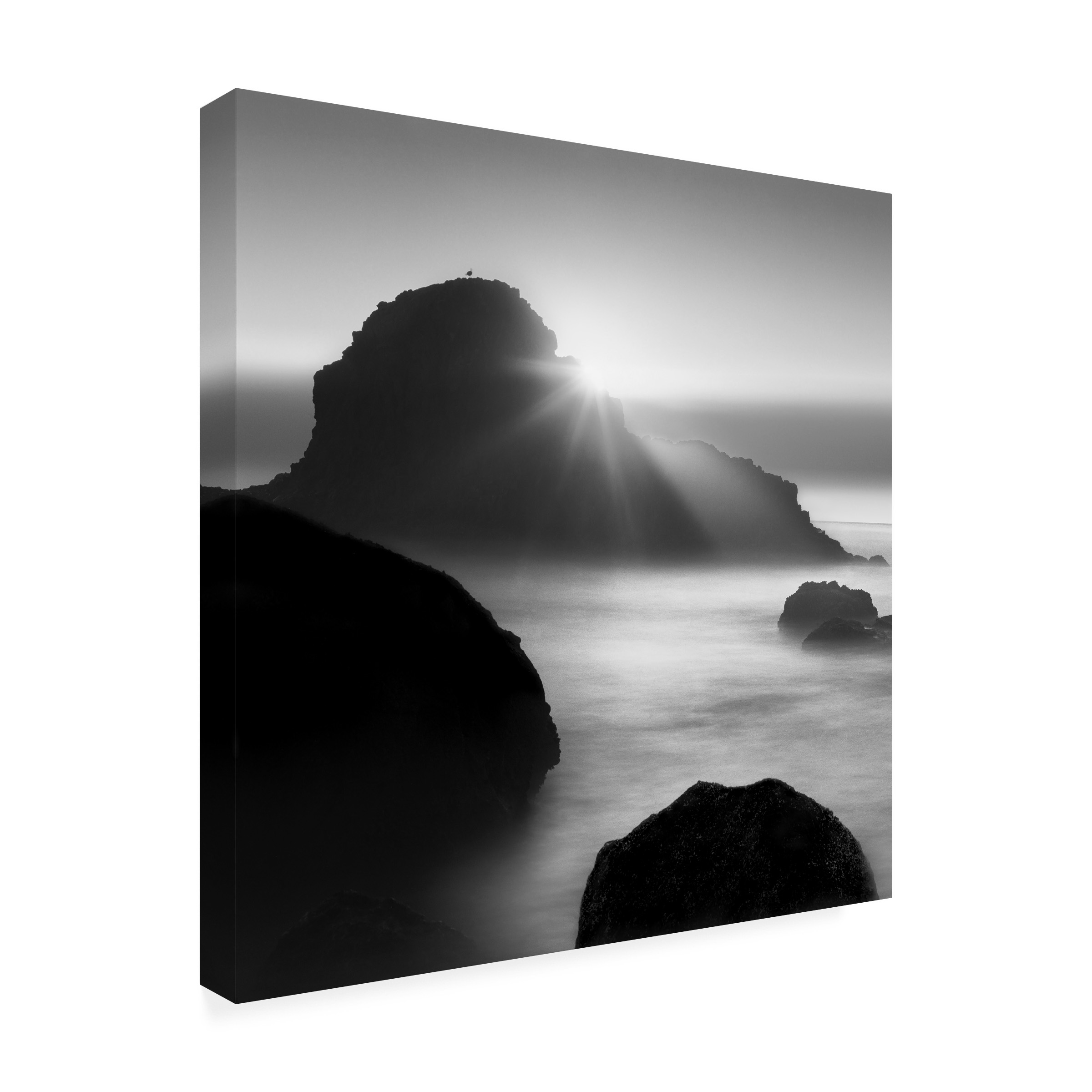 Trademark Fine Art Moises Levy Long Sunset at Indian Beach Canvas Wall Art - 35x35