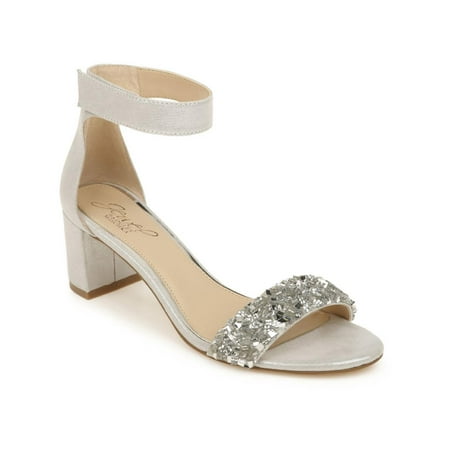 

Jewel Badgley Mischka Womens Fabriana Microfiber Embellished Heels
