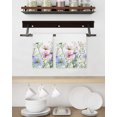 thumbnail image 3 of Spring Floral Kitchen Dish Towels for Drying Dishes Set of 3, Watercolor Herbs Summer Botanical Waffle Weave Microfiber Hand Tea Bathroom Towels Quick Dry & Absorbent Towel 15.7x23.6, 3 of 7