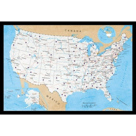 map of usa road map poster poster print walmartcom