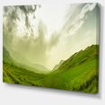 thumbnail image 2 of Meadow under Clouds Panorama - Landscape Canvas Art Print, 2 of 4