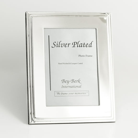 Silver Plated 8"x10" Picture Frame with Easel Back.